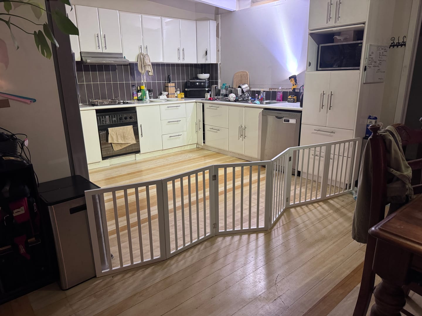 Customer photo review of Wooden Pet Gate