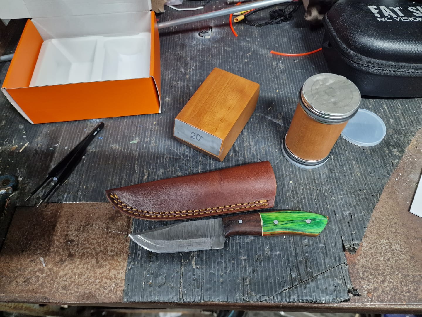 Customer photo review of Seconds Damascus Knife