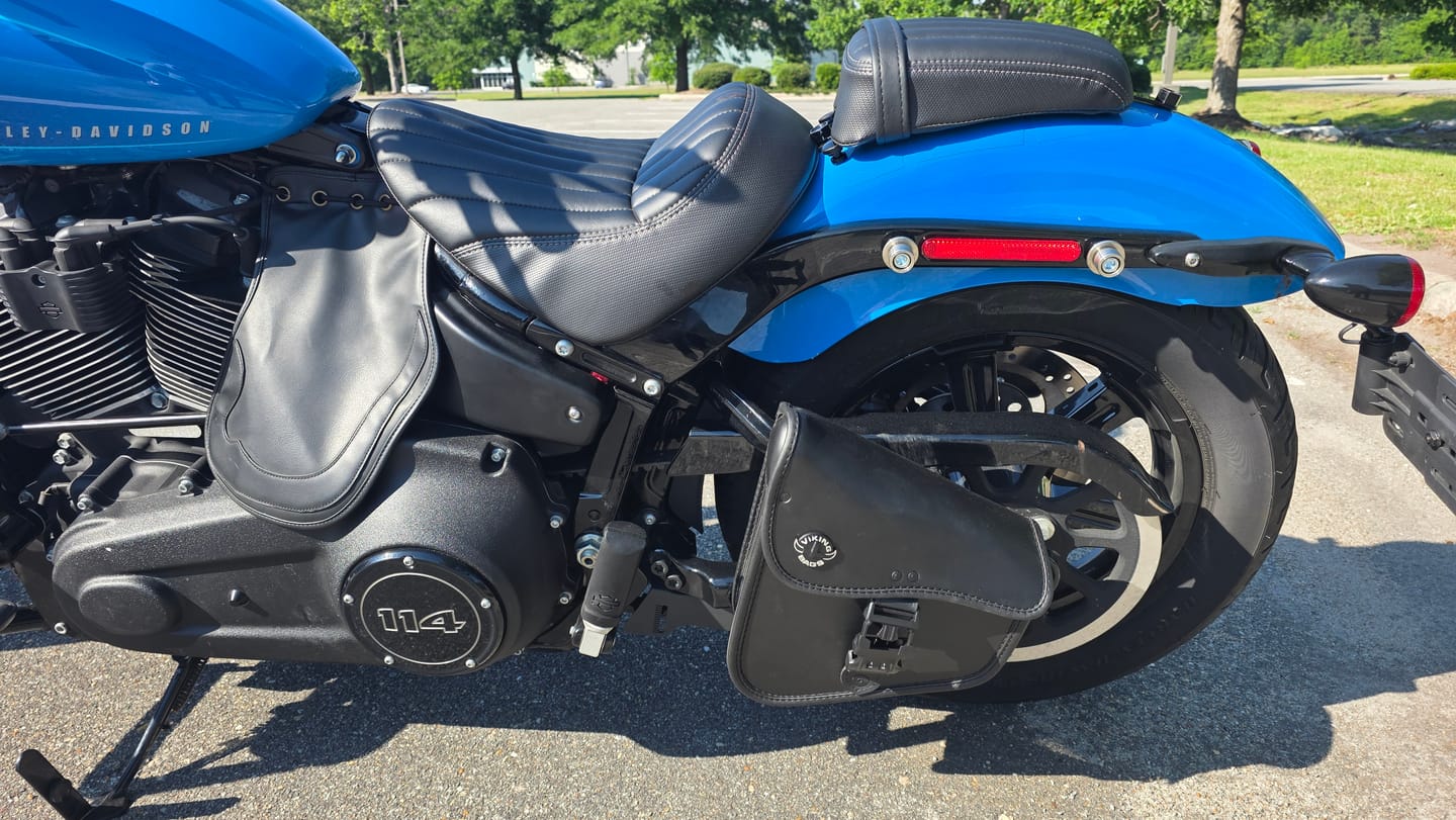 Customer photo review of 3L - Digilock Motorcycle Swingarm Bag for Harley Softail