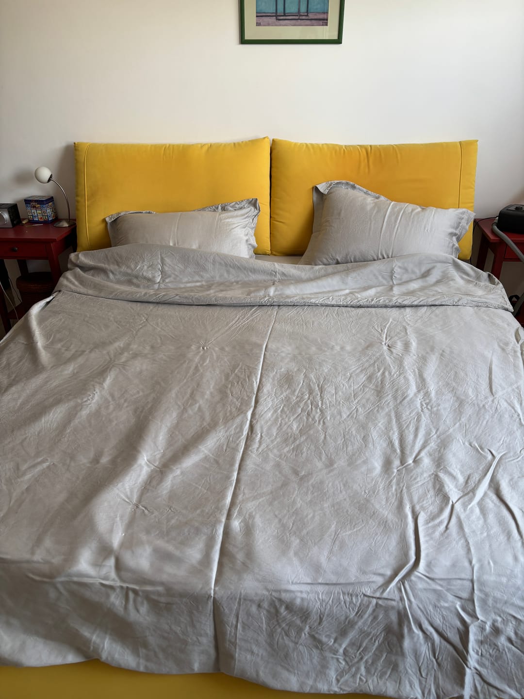 Customer photo review of Cearsaf de pat cu elastic Lyocell culoare gri