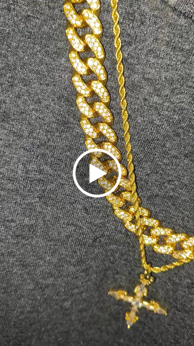 Customer video review of 12.5mm Cuban Chain + Bracelet - Gold