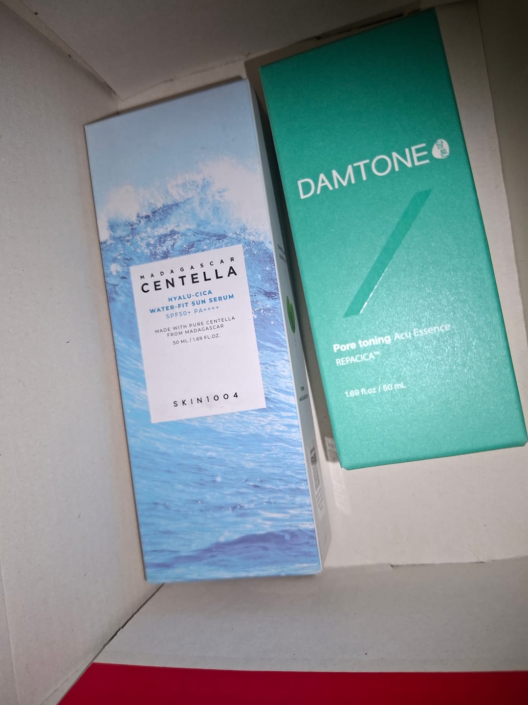 Customer photo review of DAMTONE Pore Toning Acu Essence 50 ML