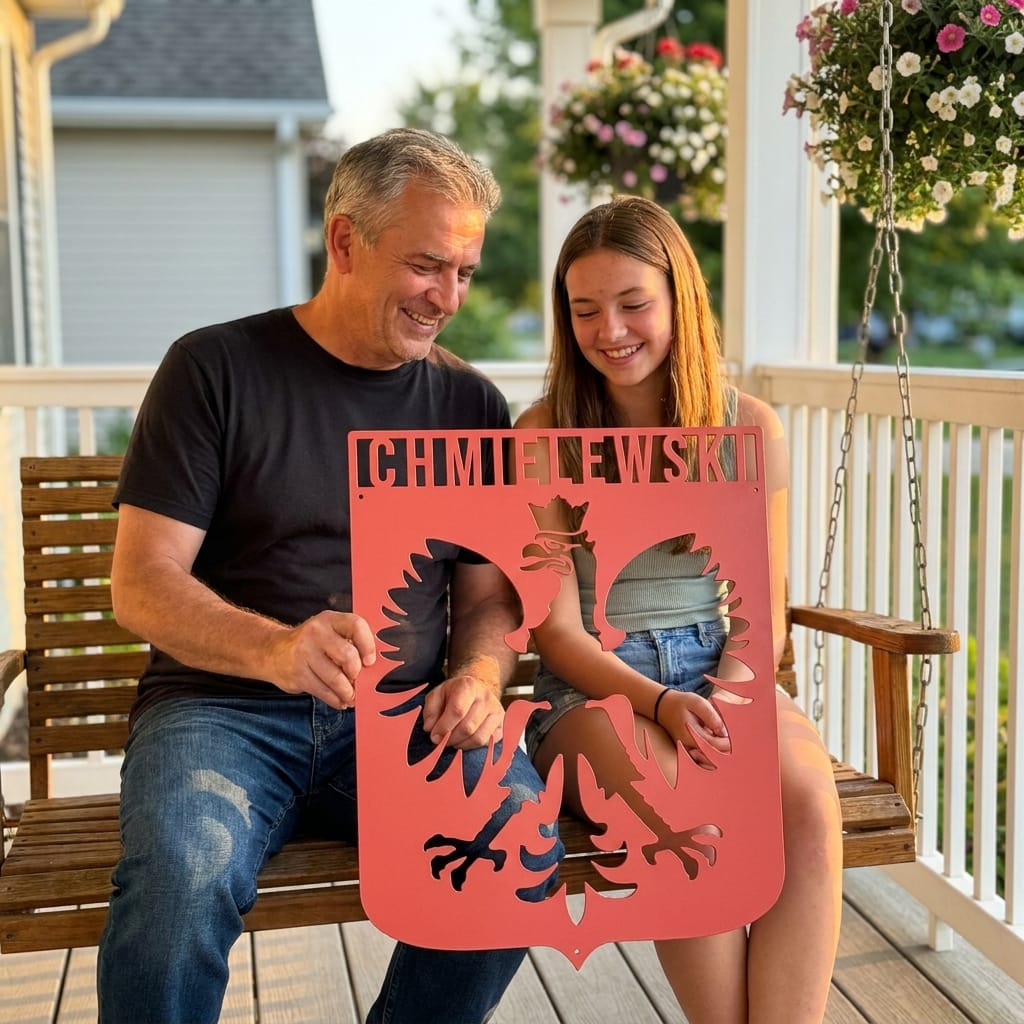 Customer photo review of Personalized Polish Eagle Steel Sign: Monogram Home Decor, poland Lover Gift