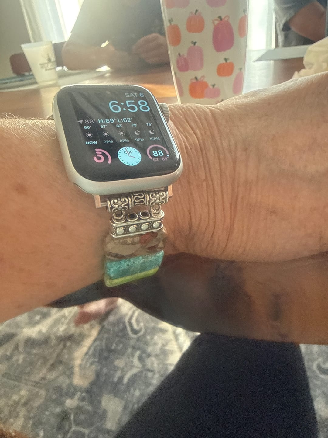 Customer photo review of Chic Chakra Stretch Apple Watch Strap