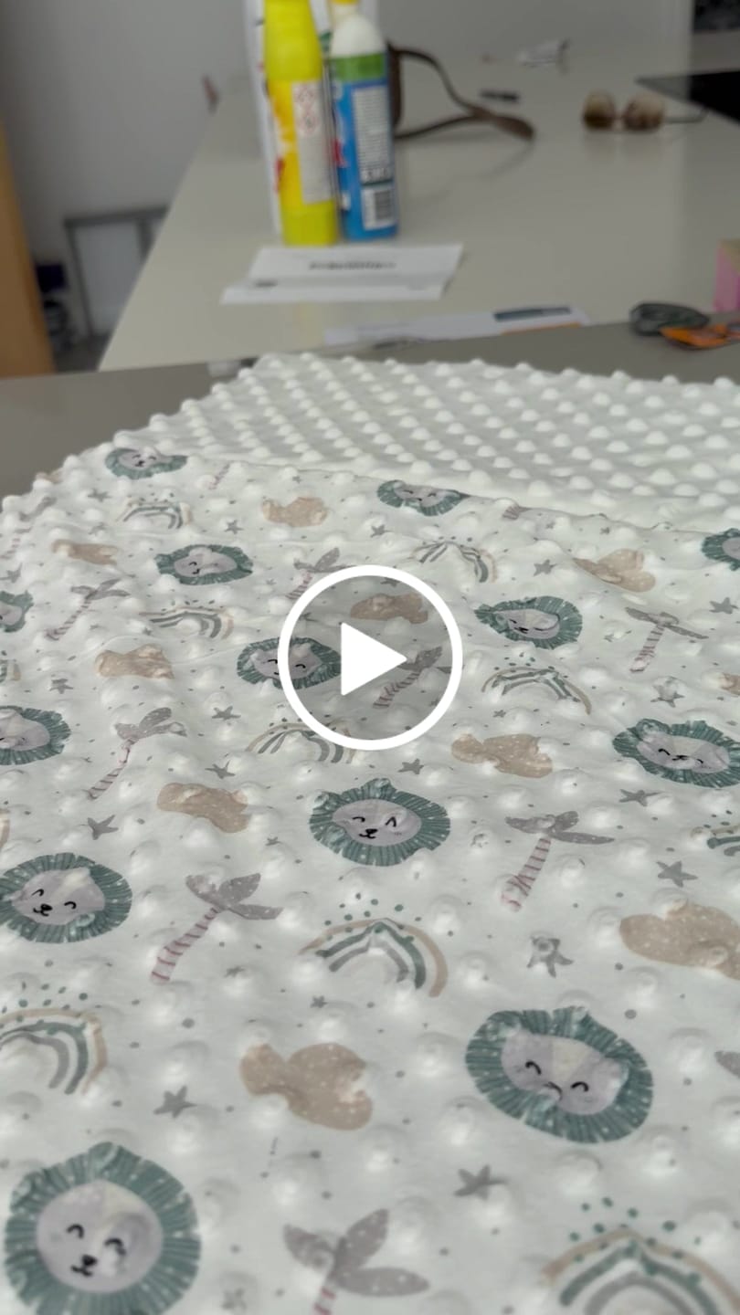 Customer video review of Rainbow Safari Dimple Fleece Fabric