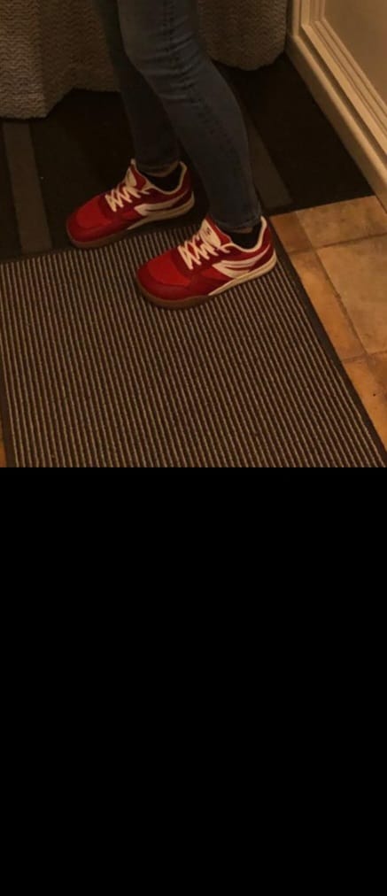 Customer photo review of Heather - Wide Toe Sneakers
