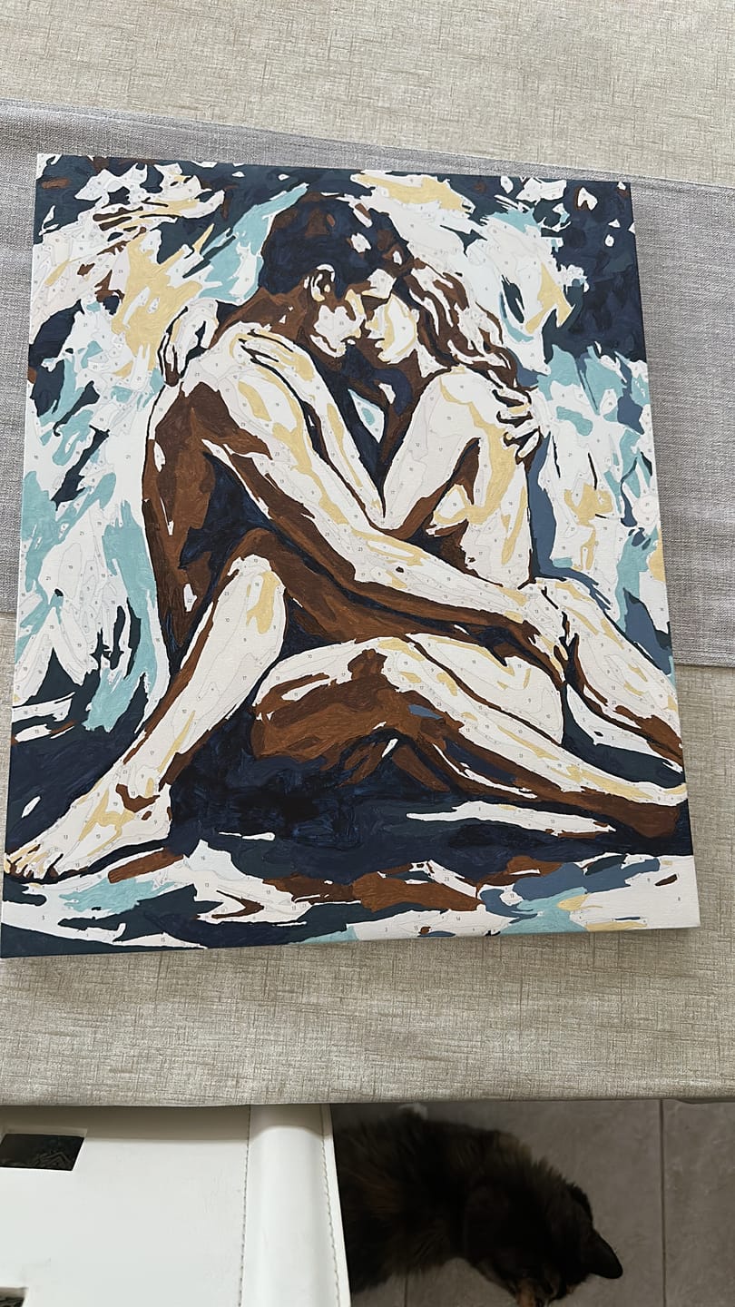 Customer photo review of Sensual Lovers | Paint by Number