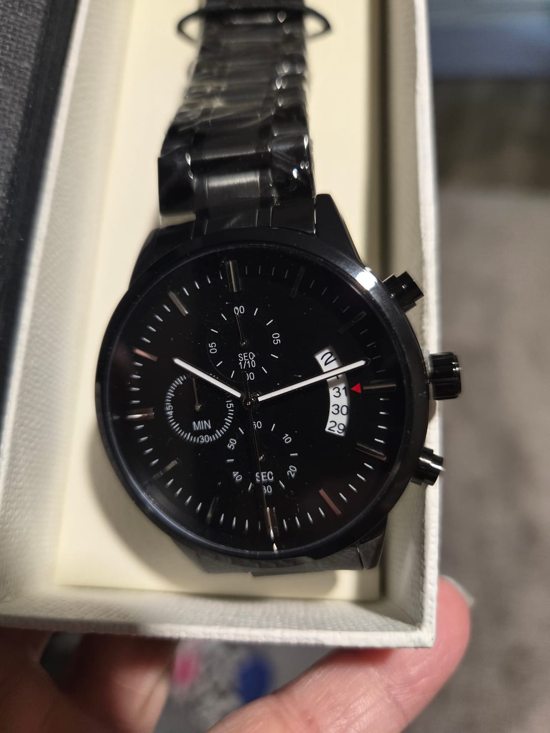 Customer photo review of To My Husband - Luxury Engraved Watch - SS07