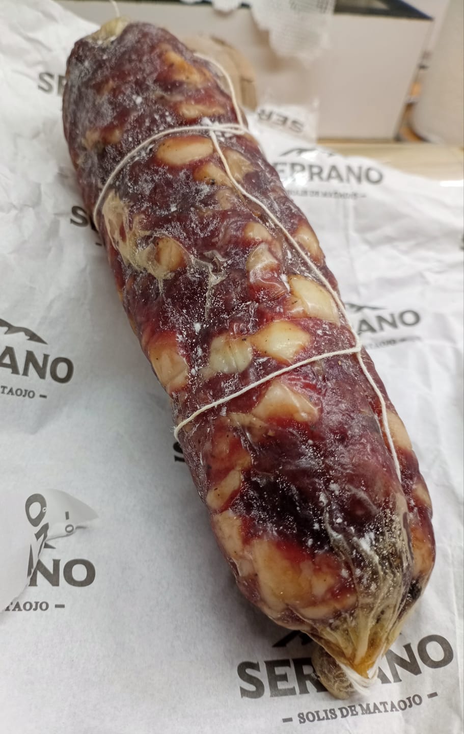 Customer photo review of Chorizo Seco, artesanal, con tocino