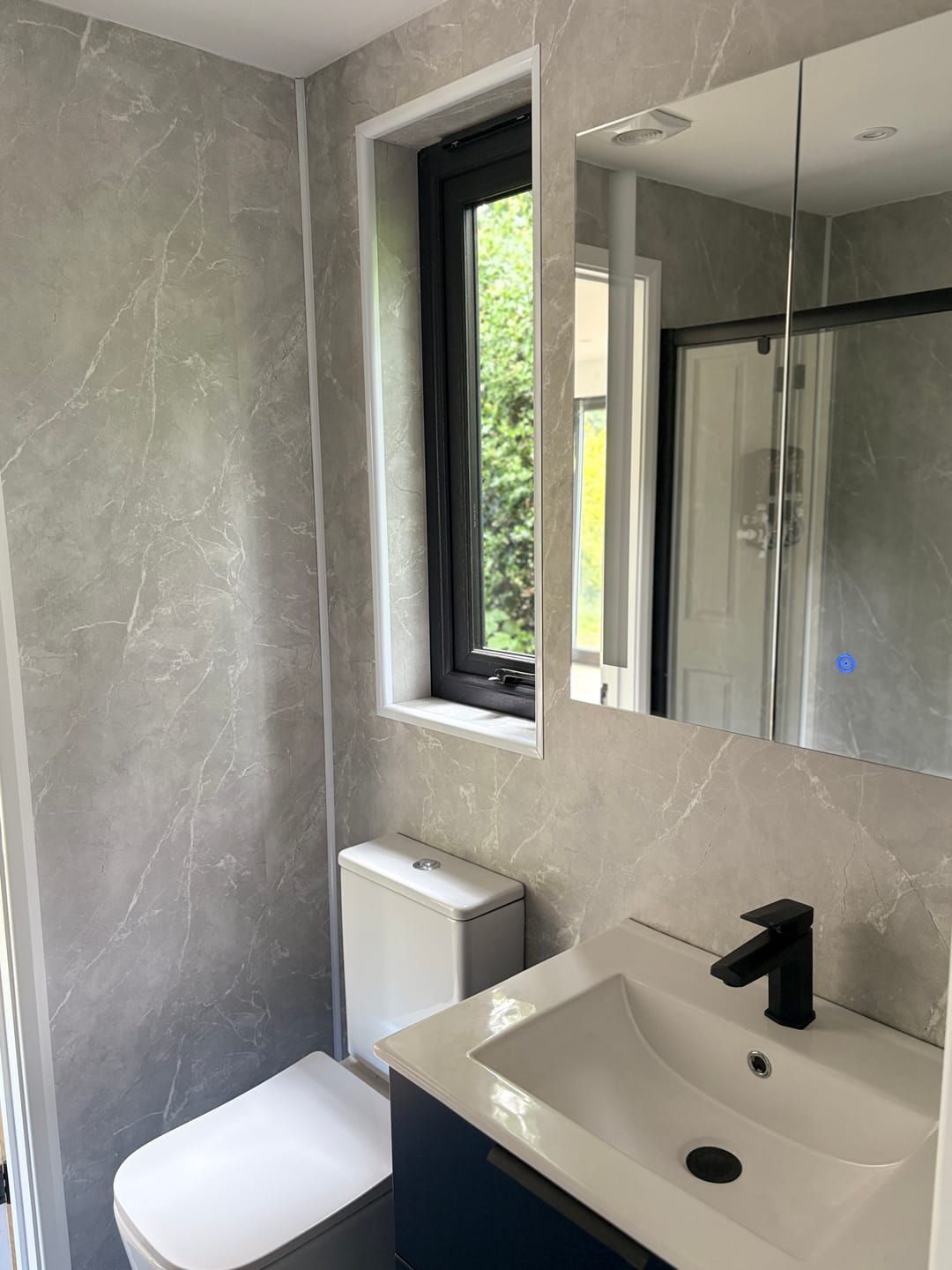 Customer photo review of 10mm Stone Grey Matt Shower Panel 1M x 2.4M