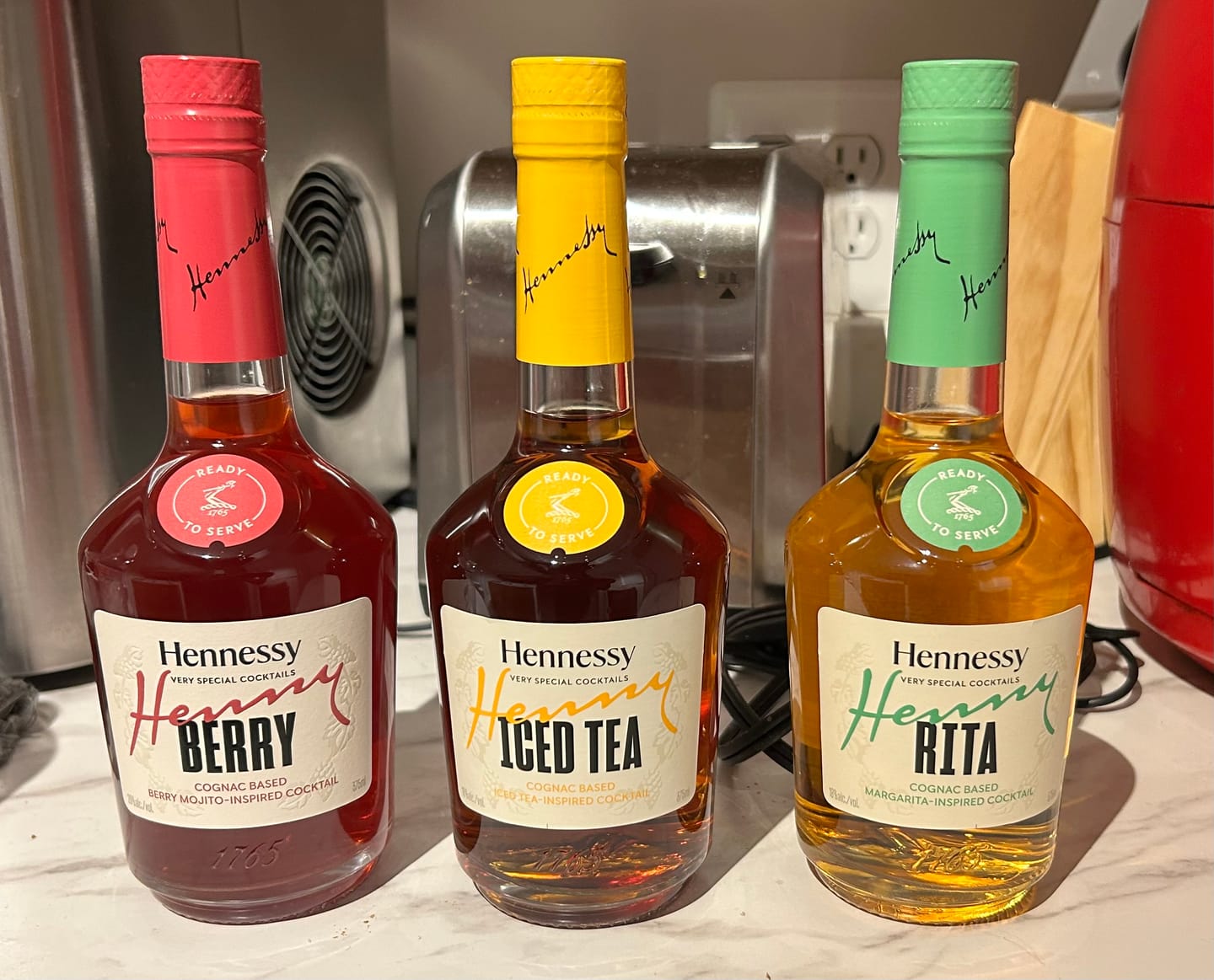 Customer photo review of Hennessy Very Special Cocktails 3-Pack (Henny Iced Tea, Henny Rita, Henny Berry) 375ml