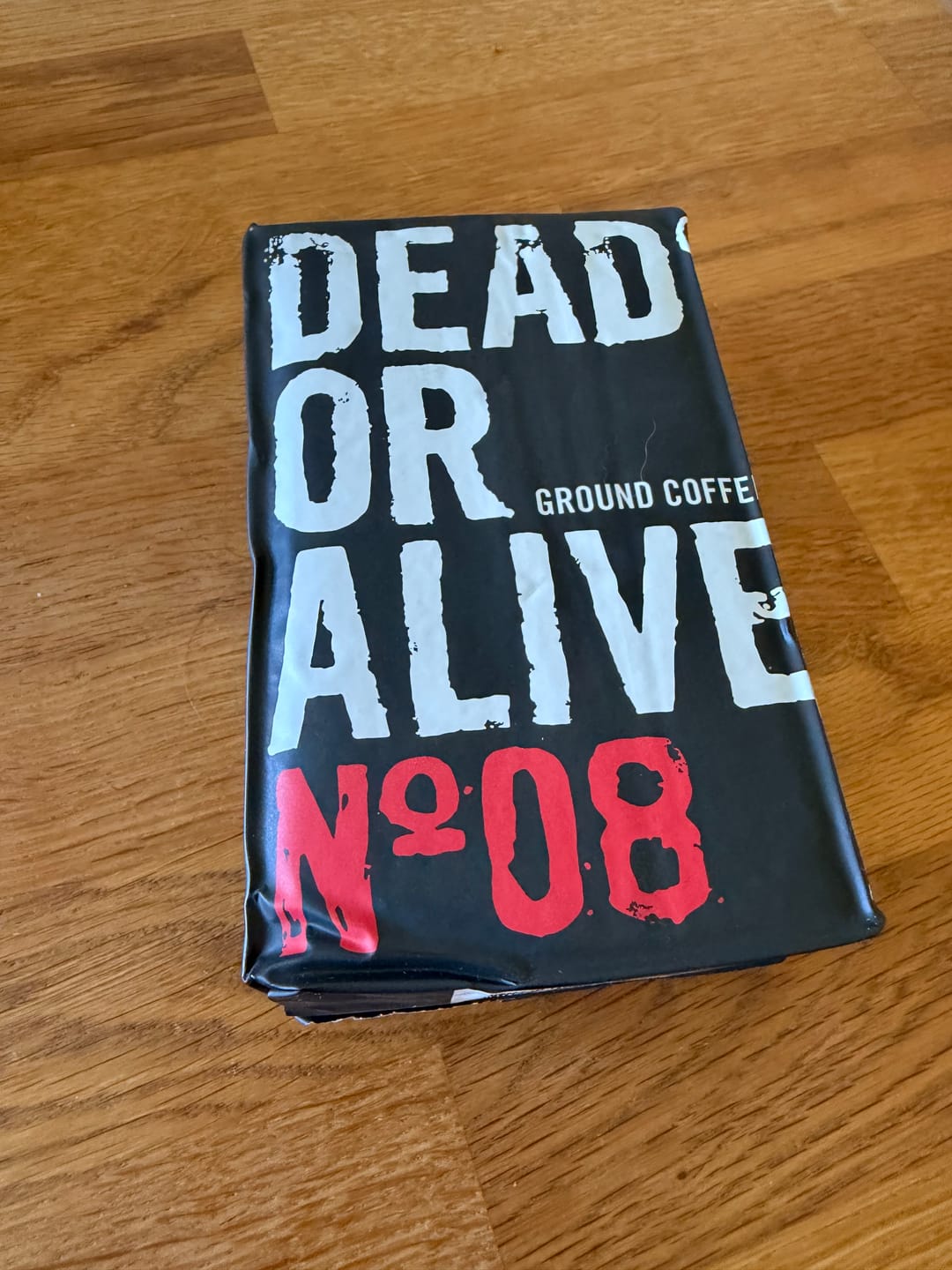 Customer photo review of DEAD OR ALIVE COFFEE SEIFE
