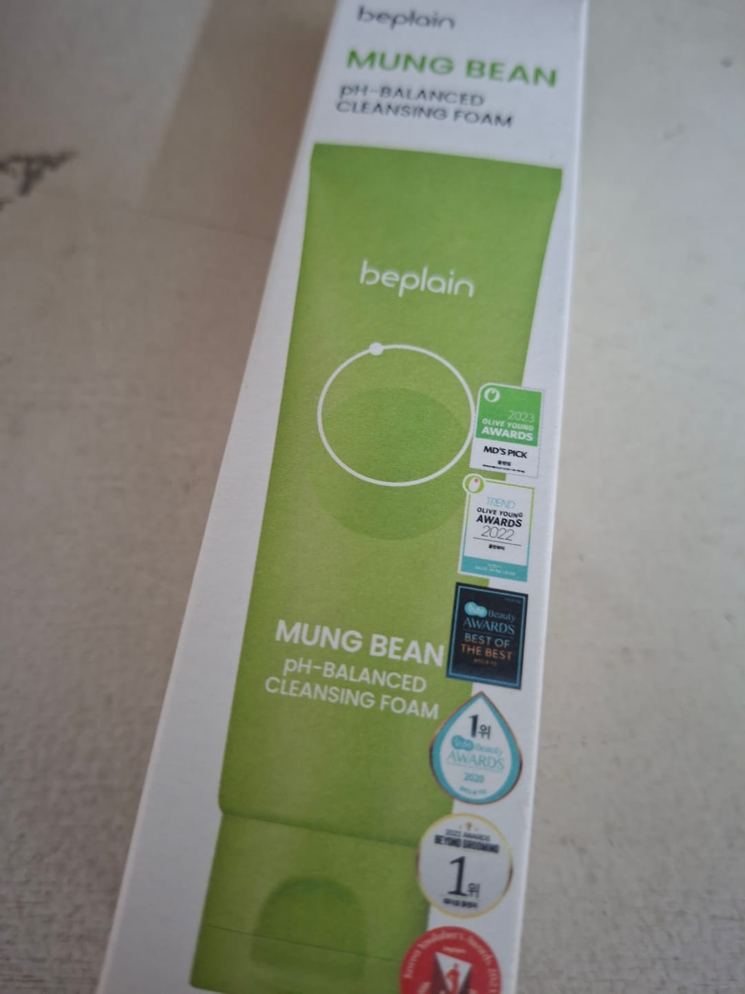 Customer photo review of Be Plain Mung Bean pH-Balanced Cleansing Foam 80 ml