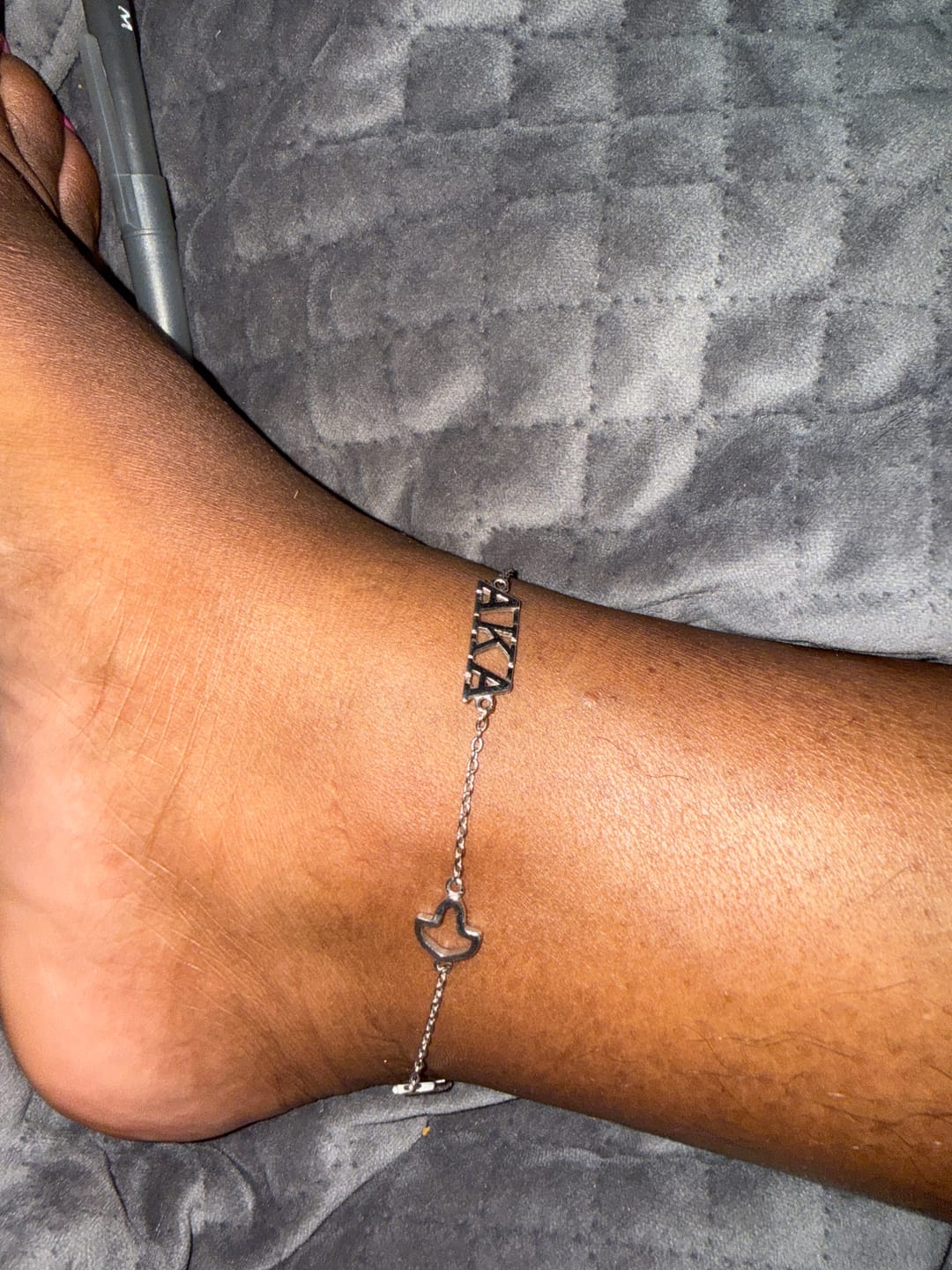 Customer photo review of Alpha Kappa Alpha Sterling Silver lvy Leaf bracelet (B001)