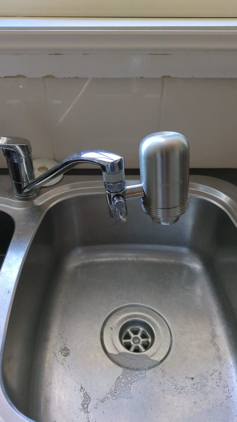 Customer photo review of EcoPure™ Tap Filter — Reduces PFAS, Chlorine & Microplastics. Clean Water in 60 Seconds.