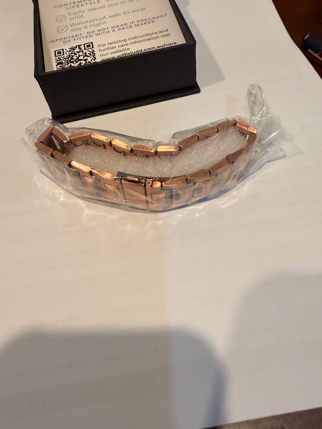 Customer photo review of Mens Copper Magnetic Bracelet TRIPLE Power