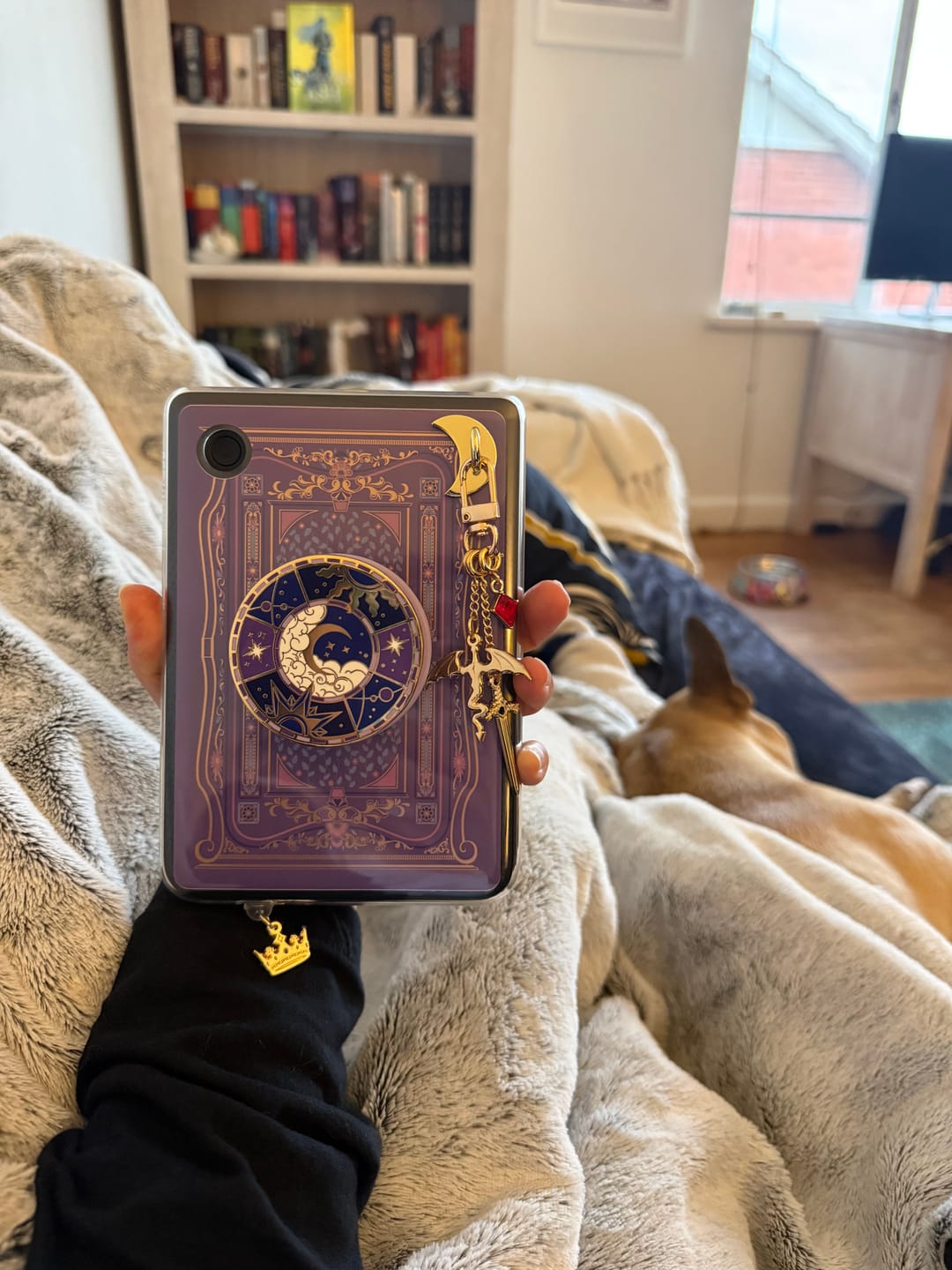 Customer photo review of Literati eReader Sticker Insert - Purple