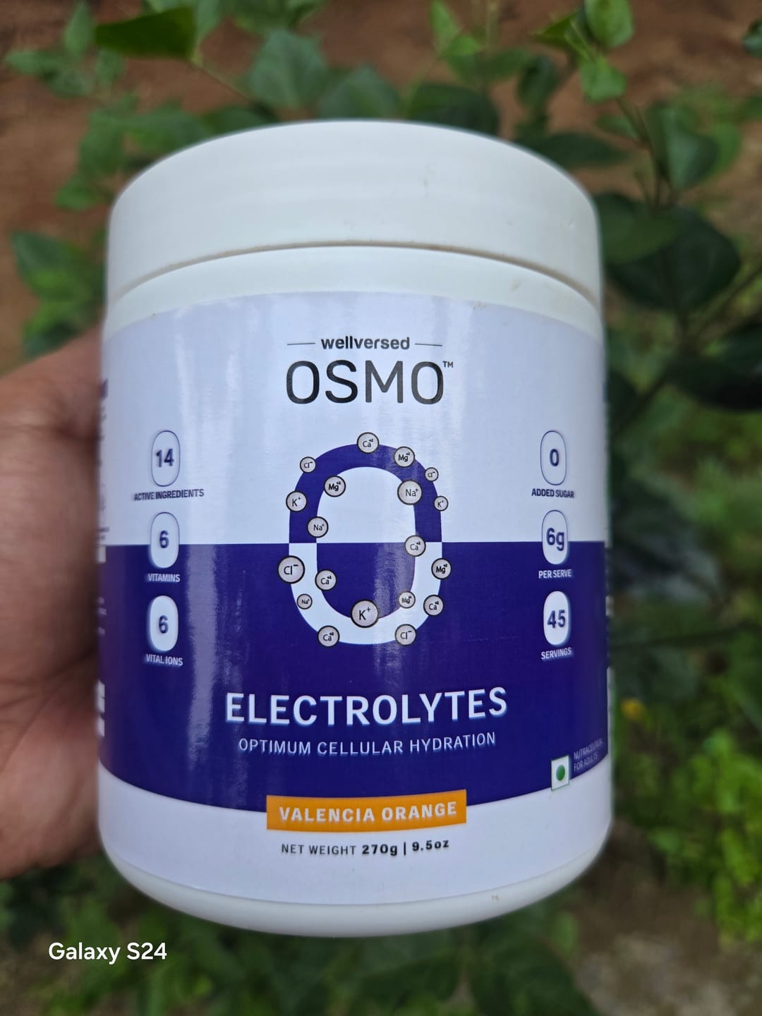 Customer photo review of OSMO - Electrolyte Hydration Blend (Advanced Salts + Taurine & Vitamins) | Valencia Orange Flavour (270g, 45 servings)