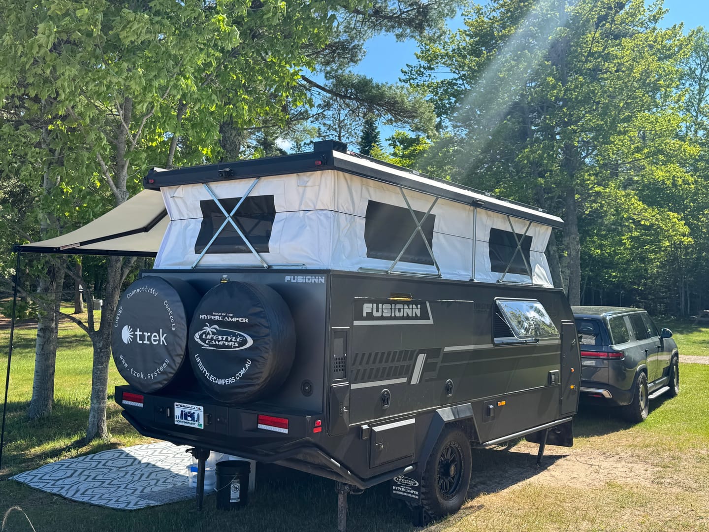 Customer photo review of Custom Spare Tire Cover for Jeep, RV, Bronco Camper, Trailer, & More