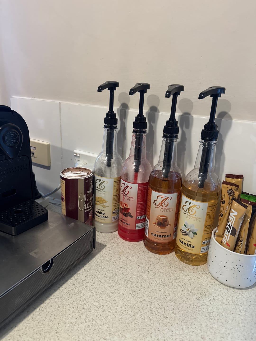 Customer photo review of White Chocolate Coffee Syrup