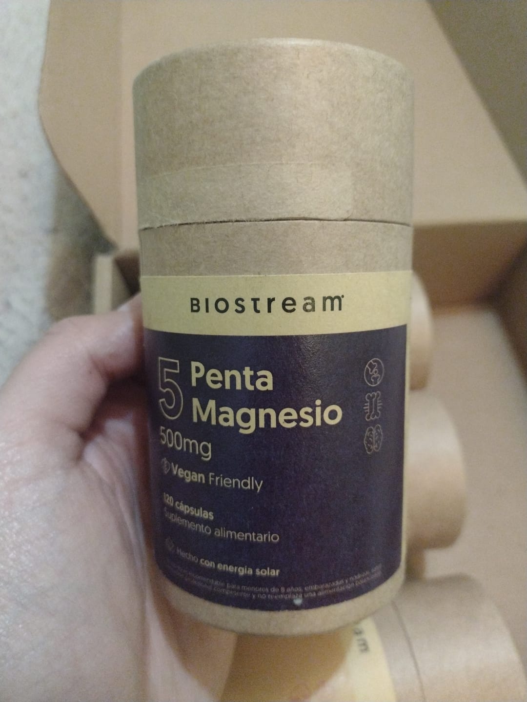Customer photo review of Penta Magnesio - Bisglicinato, Citrato, Malato, Taurato, L-Treonato 120 Cápsulas Vegano