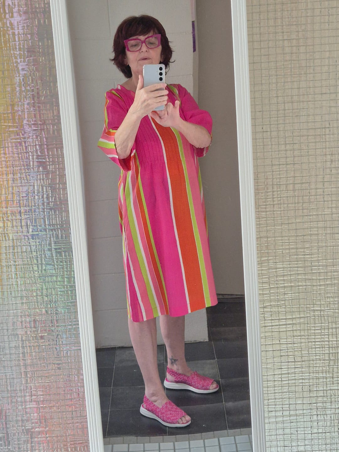 Customer photo review of Dress Fleur - Drift Stripe Cotton