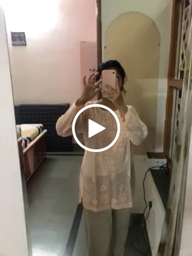 Customer video review of Nazakat Peach Cotton short kurta
