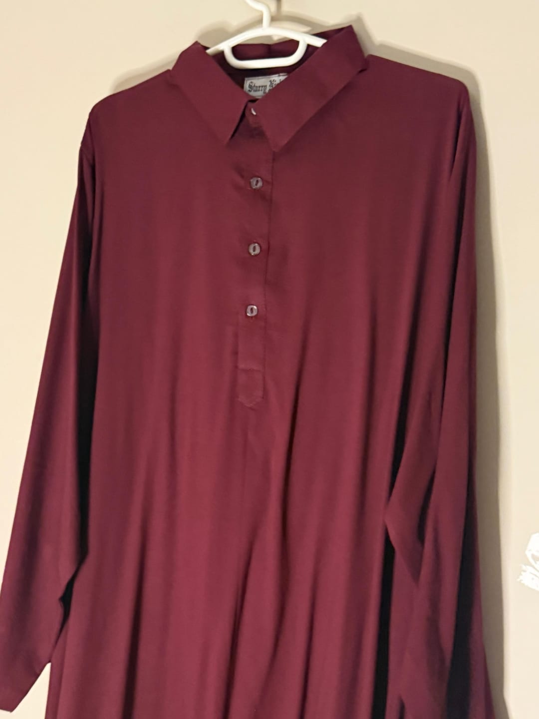 Customer photo review of Summer Linen Maxi Shirt (Free Size) – Loose Fit Lounge Wear