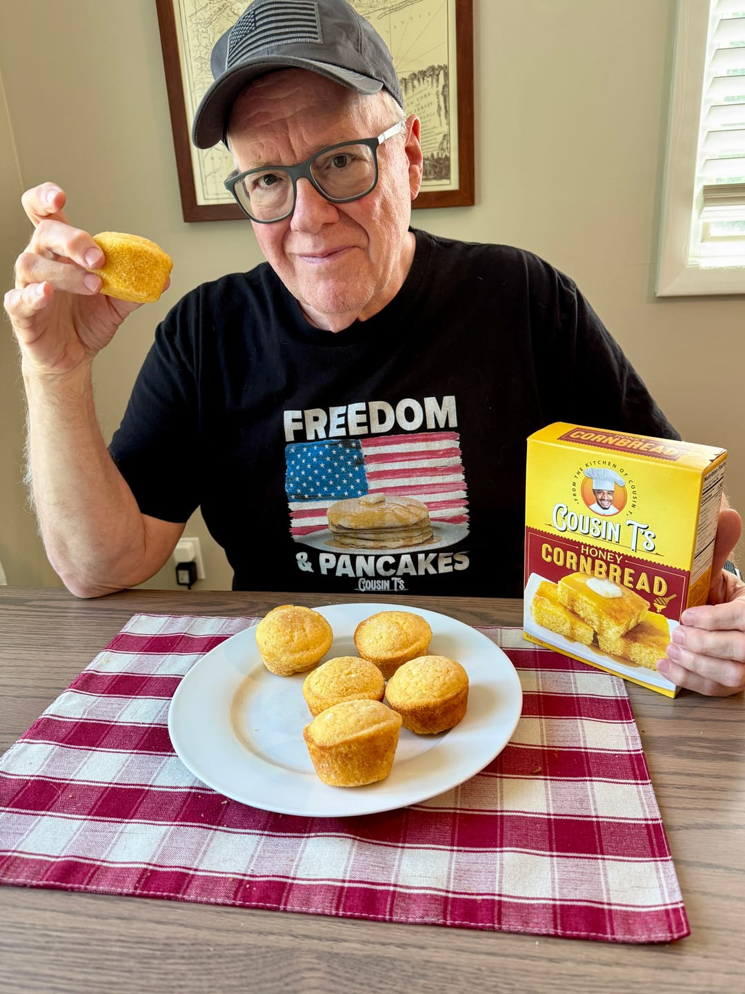 Customer photo review of Cousin T's Gourmet Honey Cornbread Mix