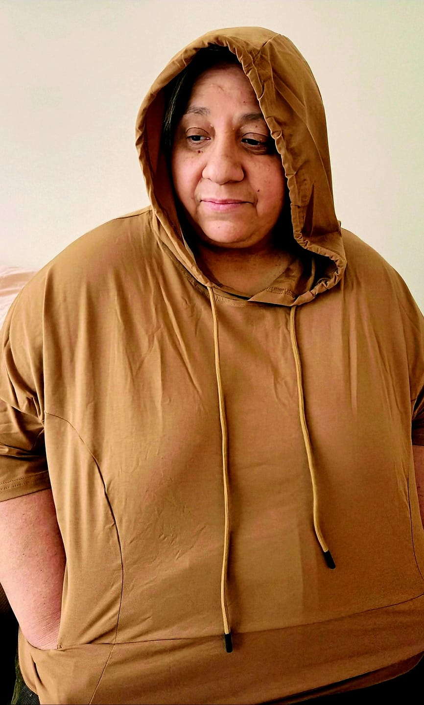 Customer photo review of Plus Size Women Summer Casual Pure Color Hooded Cotton Hoodie