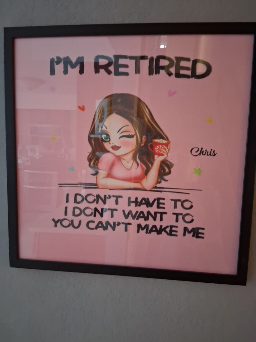 Customer photo review of I'm Retired You Can't Make Me Retirement Gift - Personalized T-Shirt