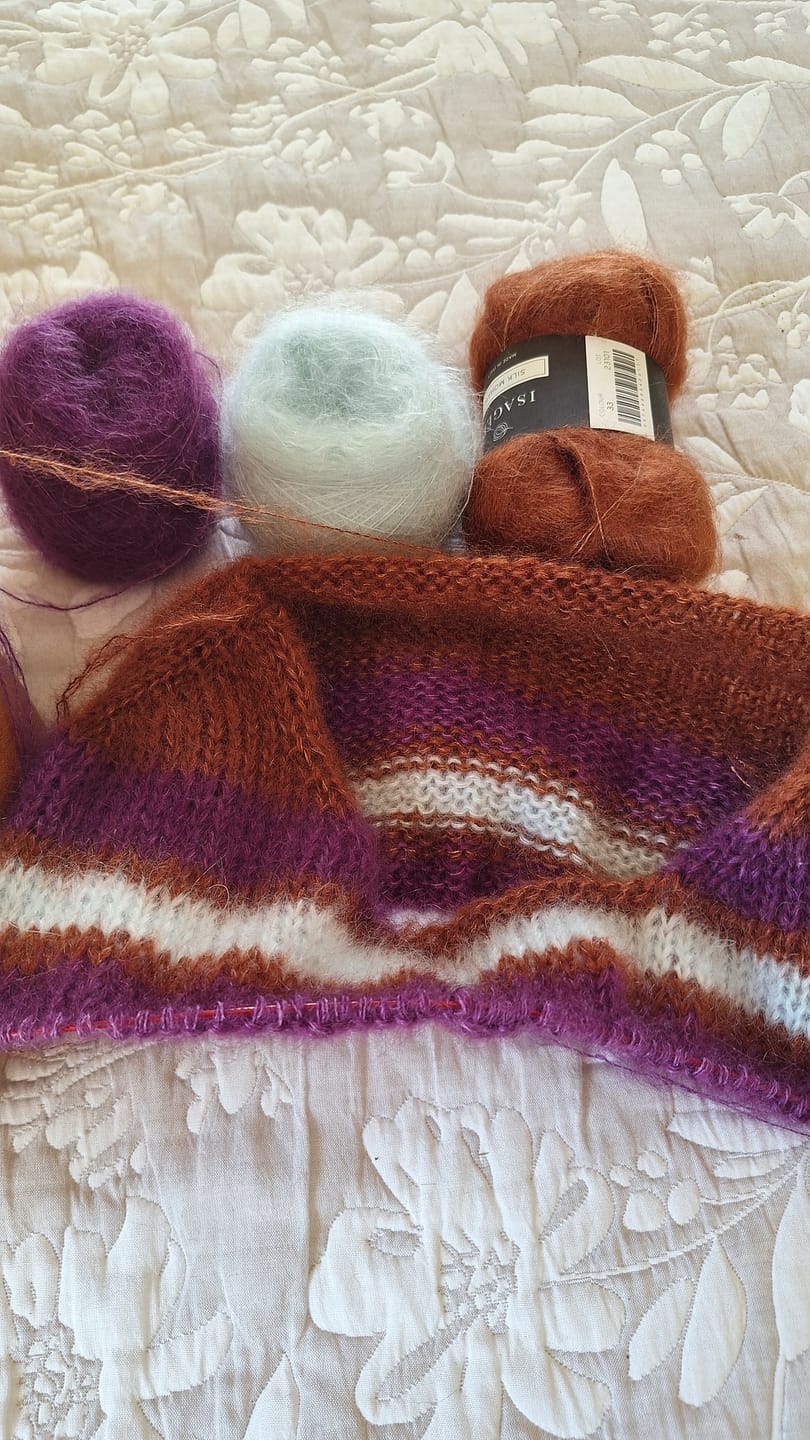 Customer photo review of Silk Mohair  (75% Kid Mohair / 25% Seda)