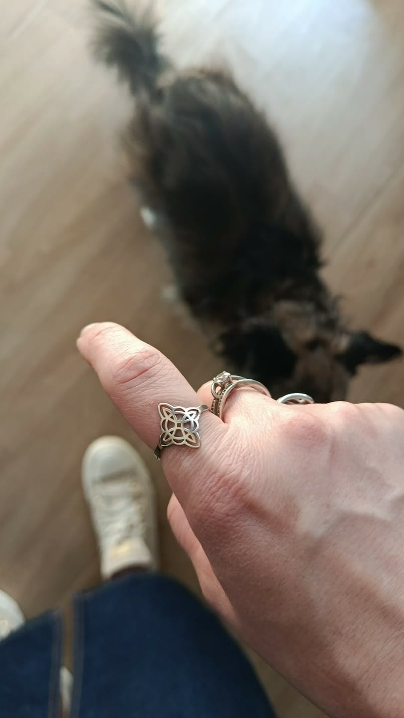 Customer photo review of Bague Ajustable "Protection Éternelle" - Noeud de Sorcière