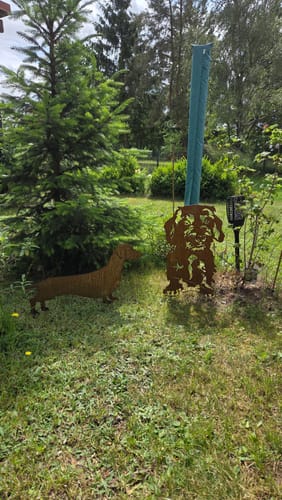 Customer photo review of Gartenstecker Rauhaardackel