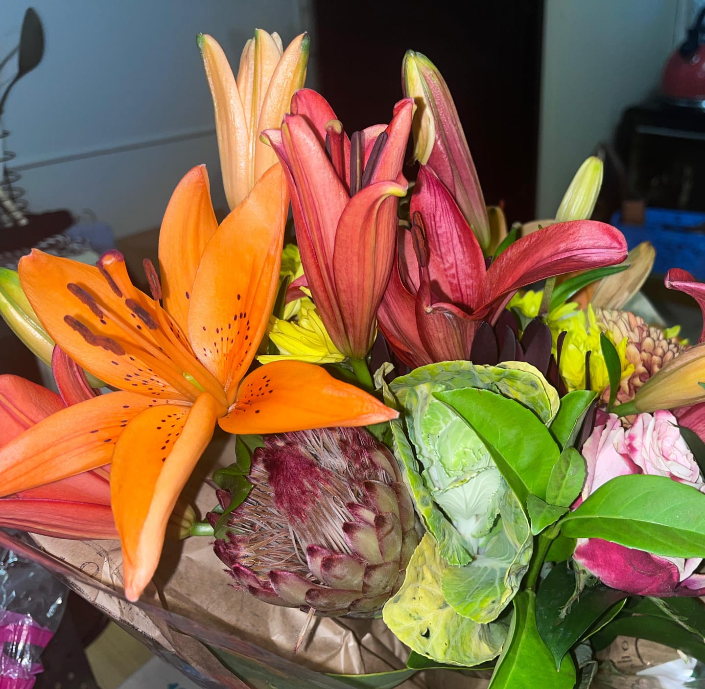 Customer photo review of Karoo Sunset - Fresh Flower Bunch In Shades Of Yellow, Orange, Red and White