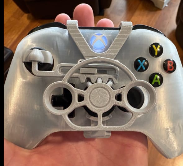 Customer photo review of Mini Steering Wheel for Xbox