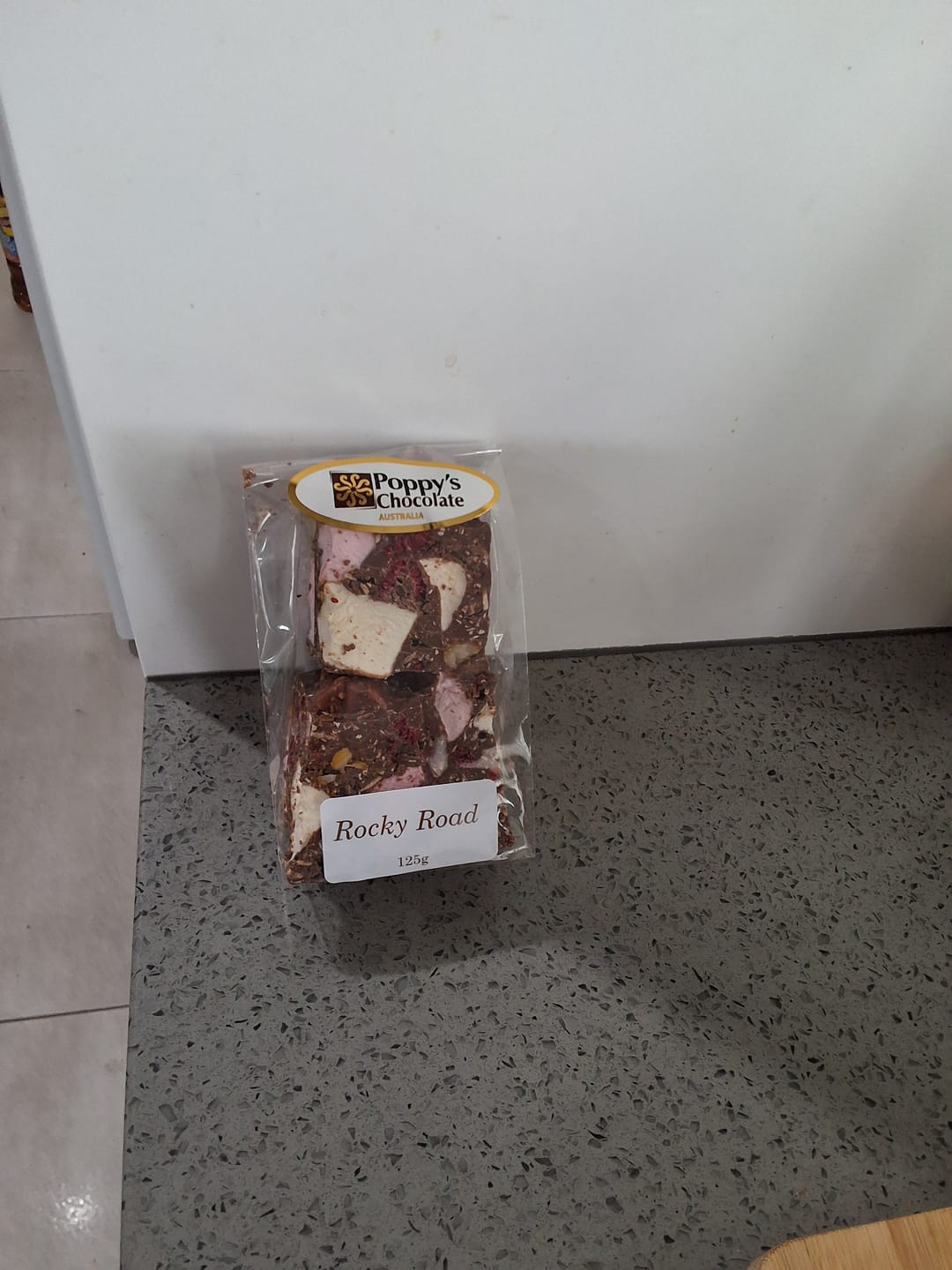 Customer photo review of Rocky Road Raspberry and Macadamia Milk Chocolate 125g