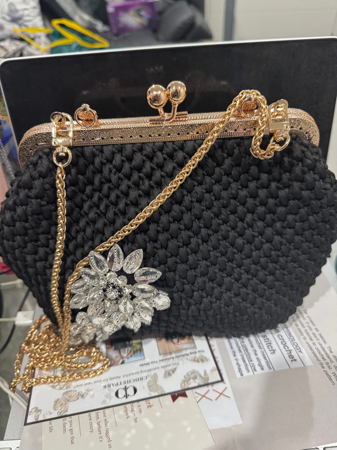 Customer photo review of CrochetPark™ Lotus Handbag DIY KIT