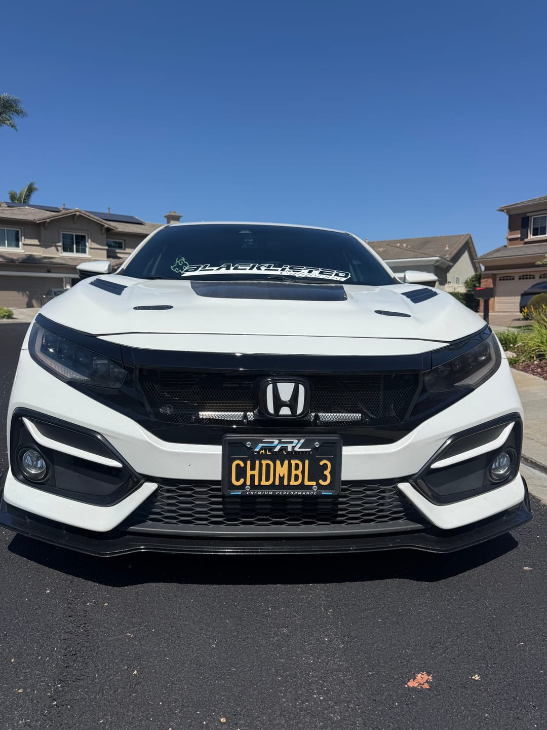 Customer photo review of Sports Grille W/ Steel Mesh - Glossy Black For 2016-2021 Honda Civic Sedan/ Hatchback