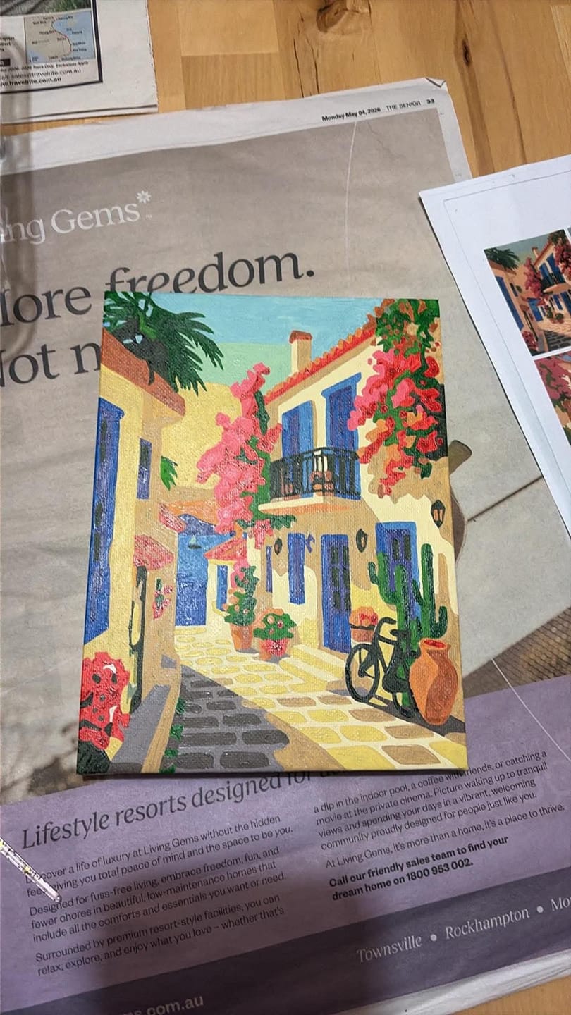 Customer photo review of 6 Mini Paintings - Mediterranen Set