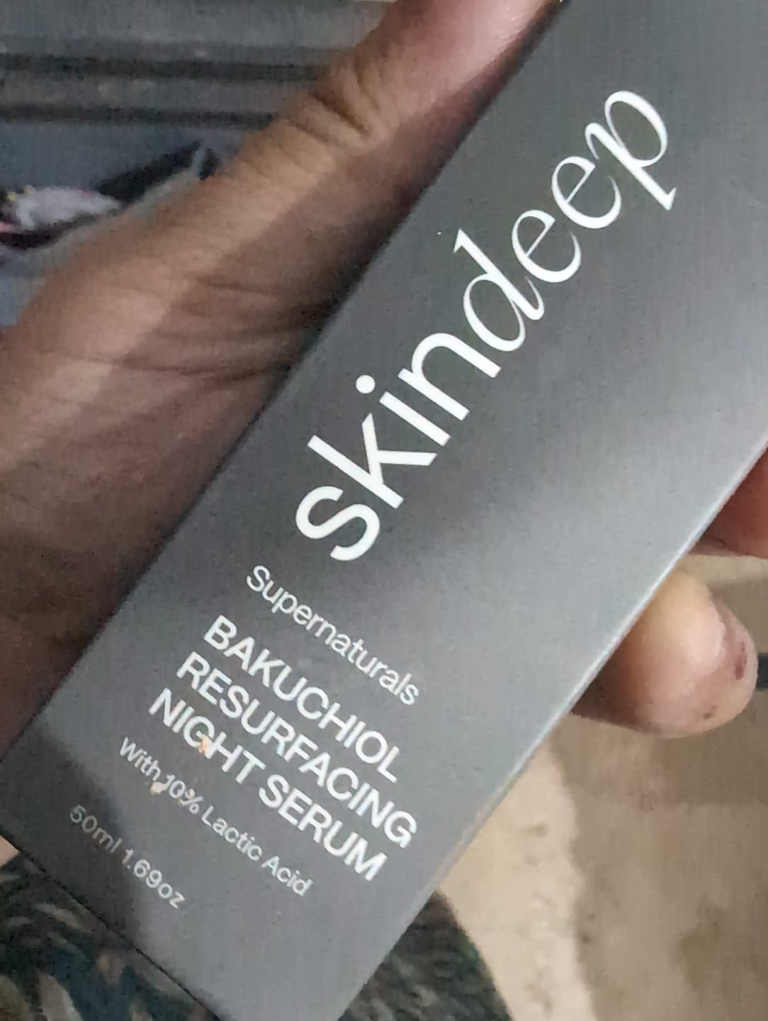 Customer photo review of BAKUCHIOL RESURFACING NIGHT SERUM - with 10% Lactic Acid