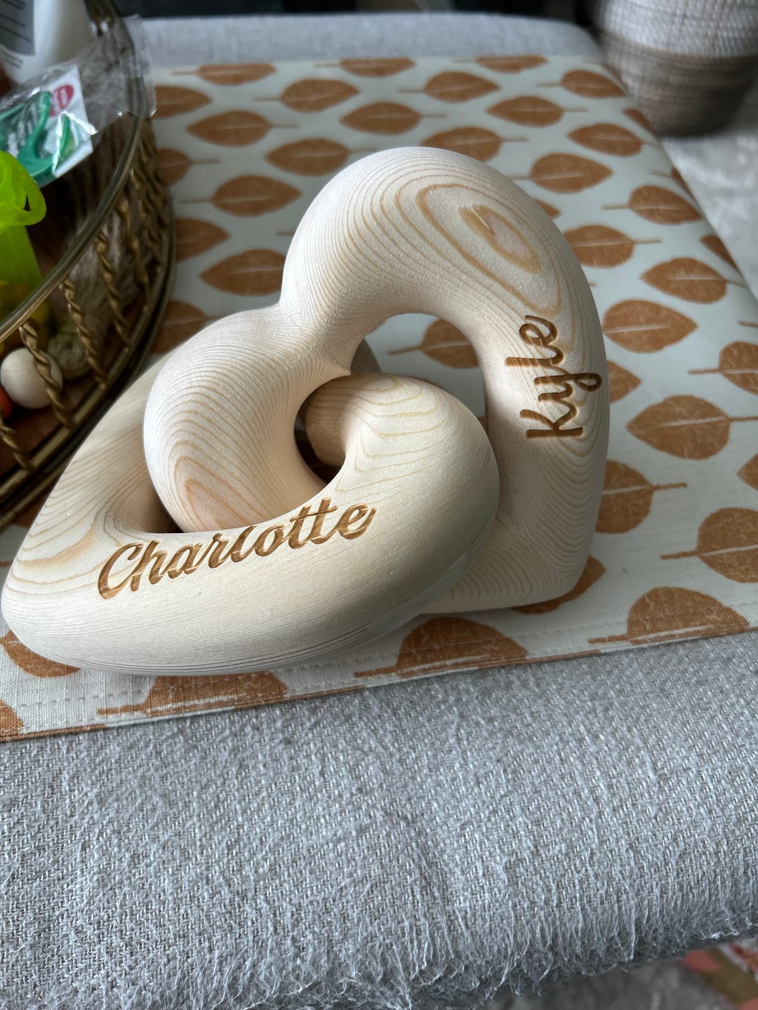 Customer photo review of Romantic Couple - Personalized Infinity Heart Sculpture