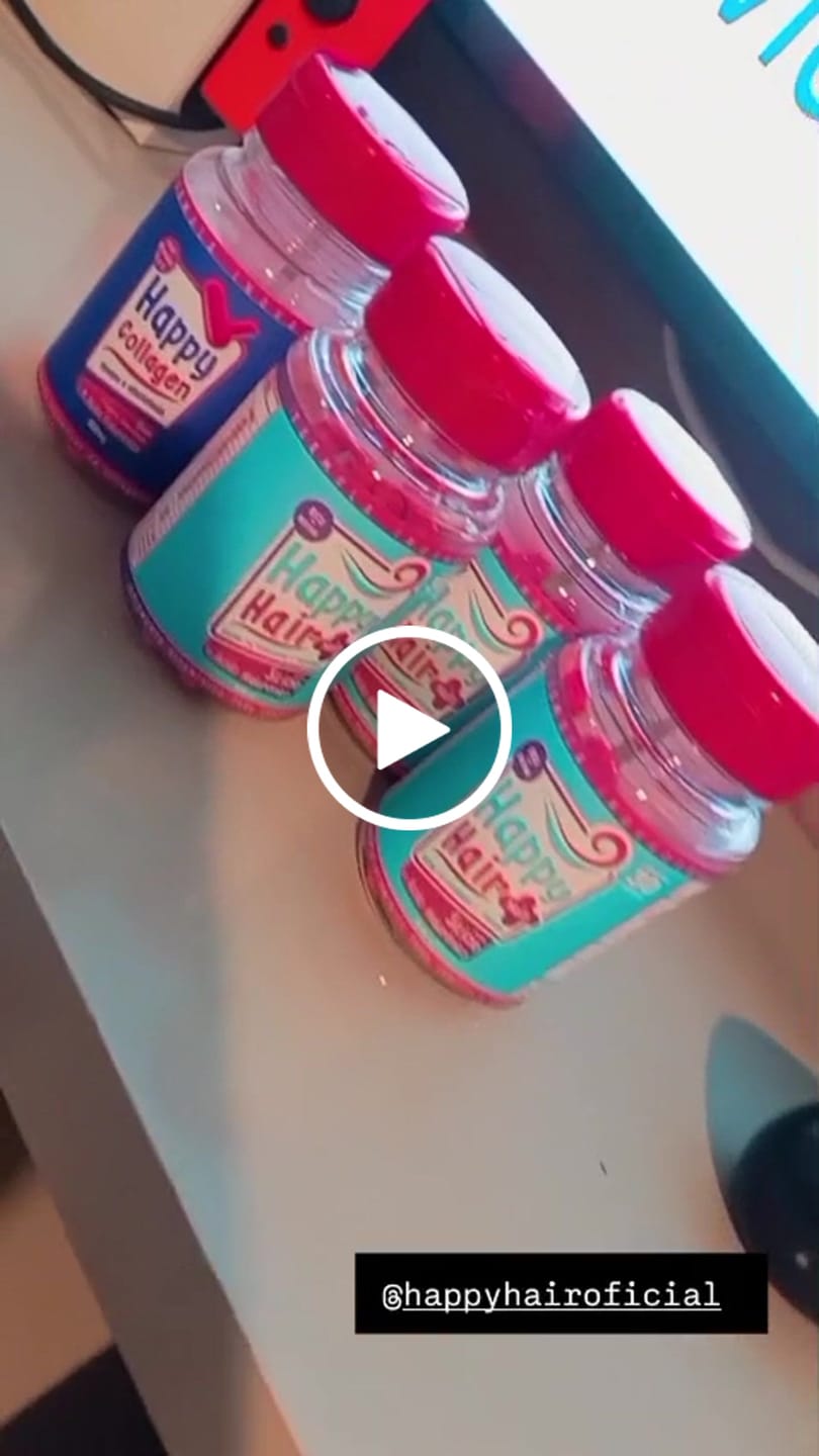 Customer video review of Happy Hair 3 Potes + 1 Colágeno Grátis