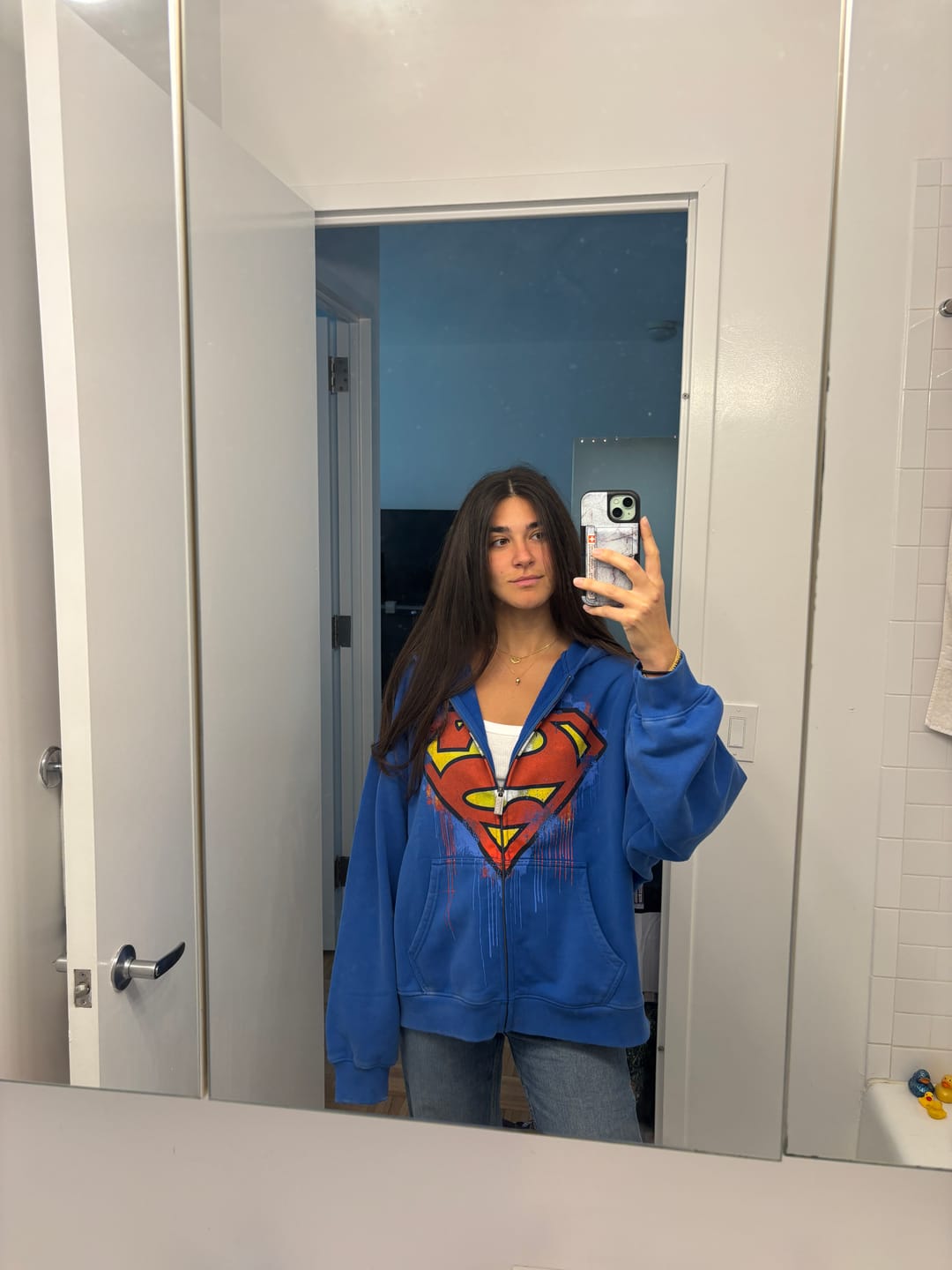Customer photo review of 5011 - Superman Drip Zip-Ups