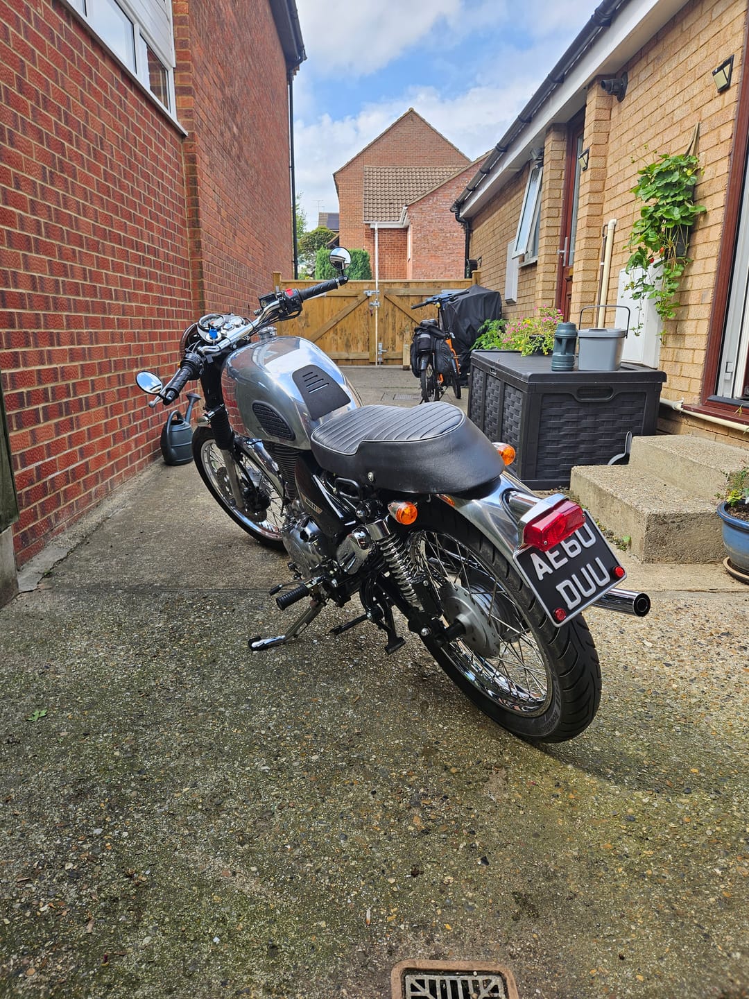 Customer photo review of Classic Metal Pressed 7.5 × 6 Motorbike Number Plate
