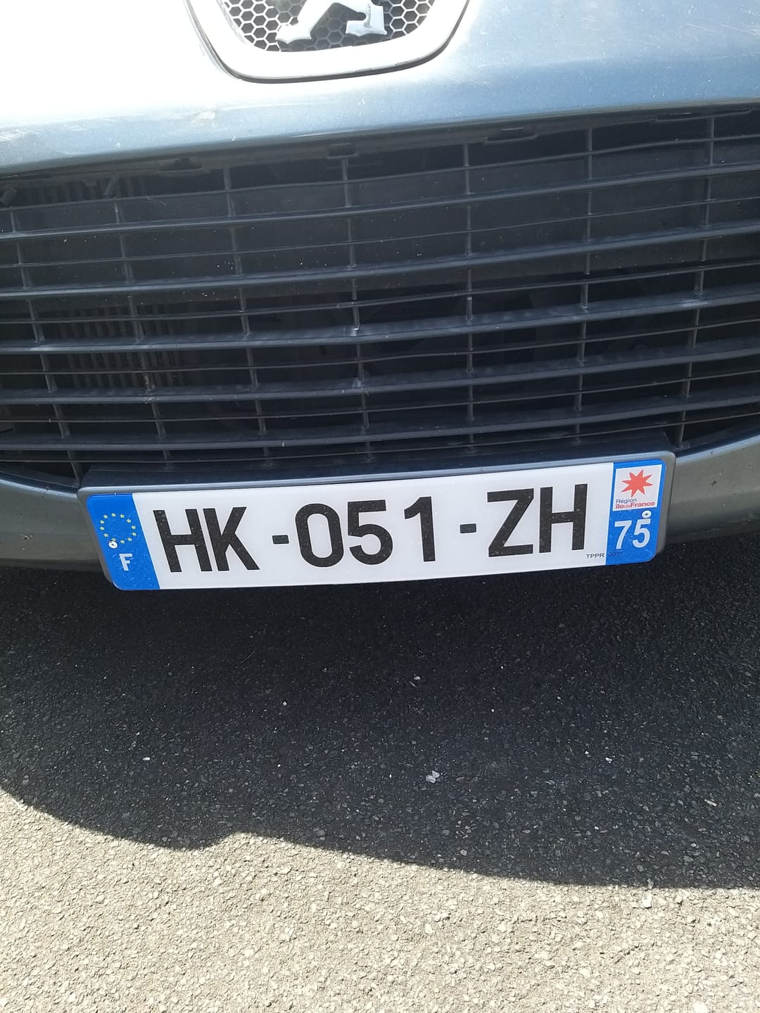 Customer photo review of Plaque auto plexiglass homologuée
