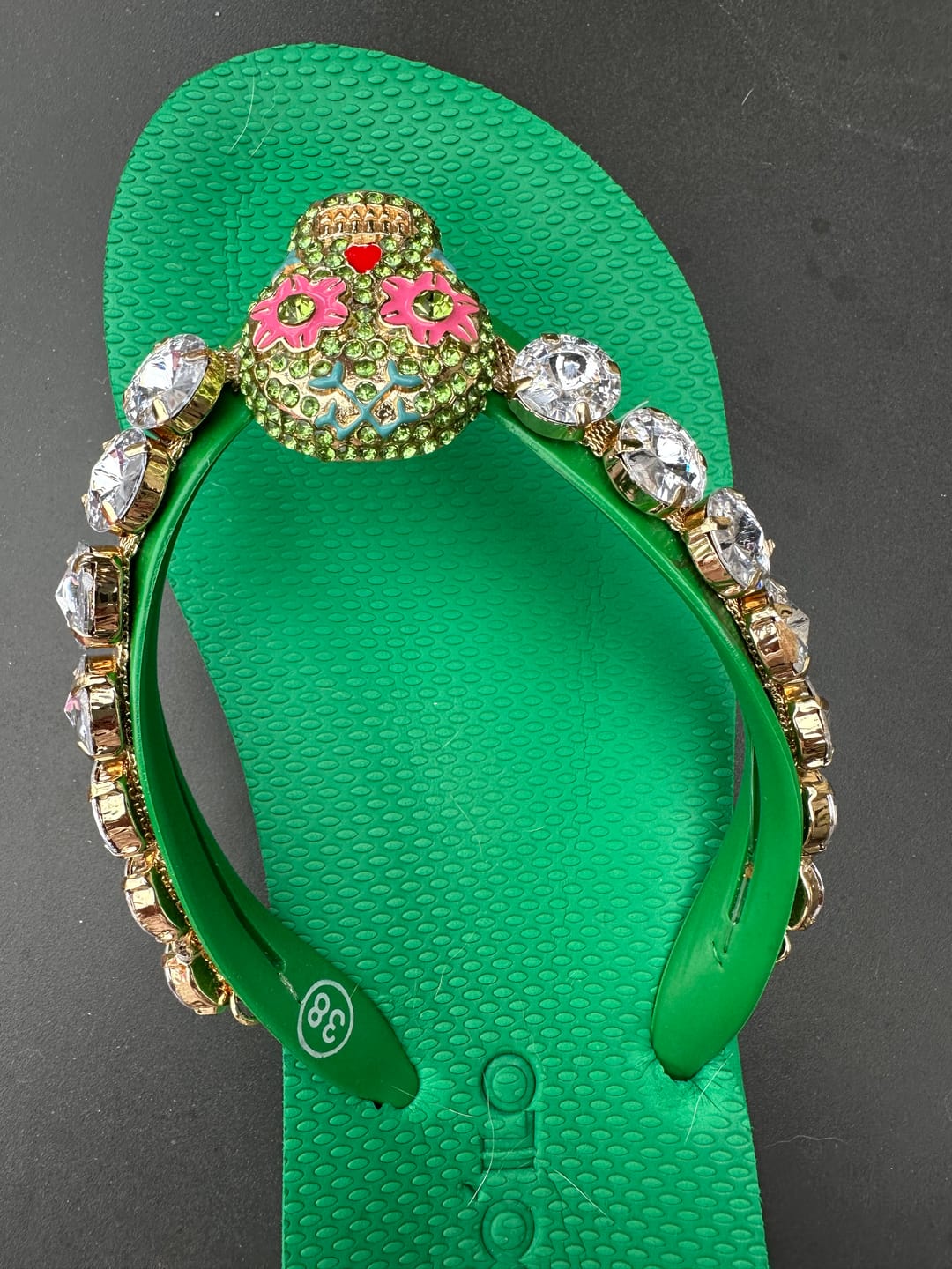 Customer photo review of Flip-Flop / Totenkopf - Grün