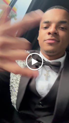 Customer video review of Men's 3-Piece Classic One Button Black Tuxedo