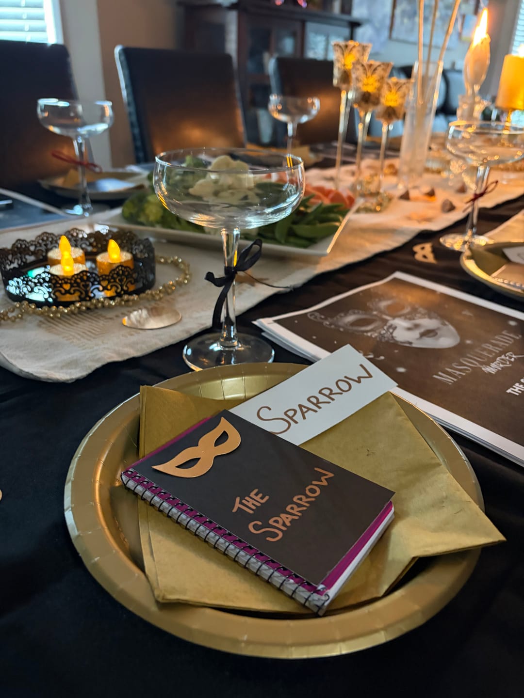 Customer photo review of Masquerade Ball/Carnival Murder Mystery Host Your Own Game Kit