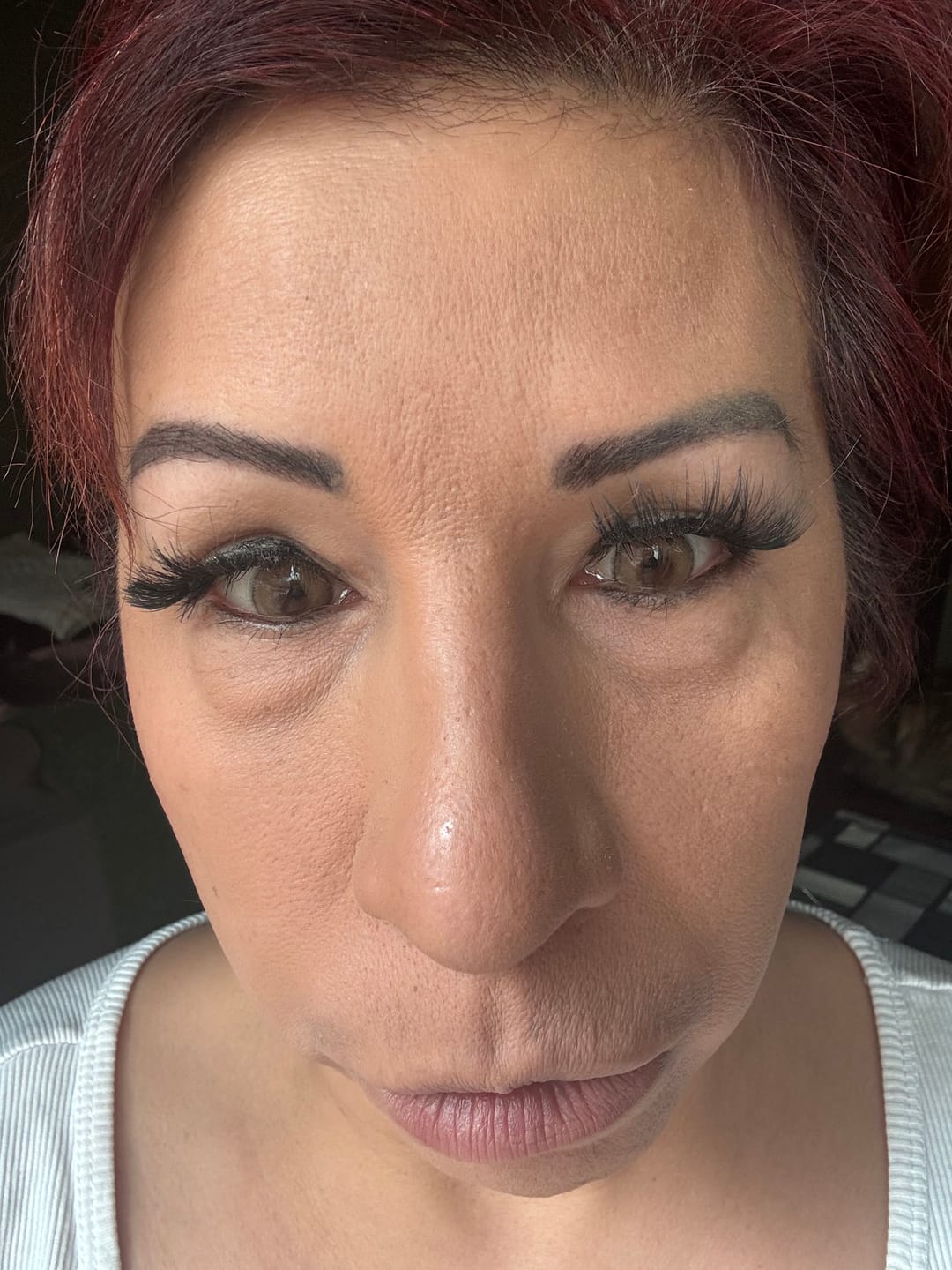 Customer photo review of Bassia Brown Colored Contact Lenses